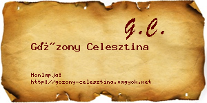 Gózony Celesztina névjegykártya
